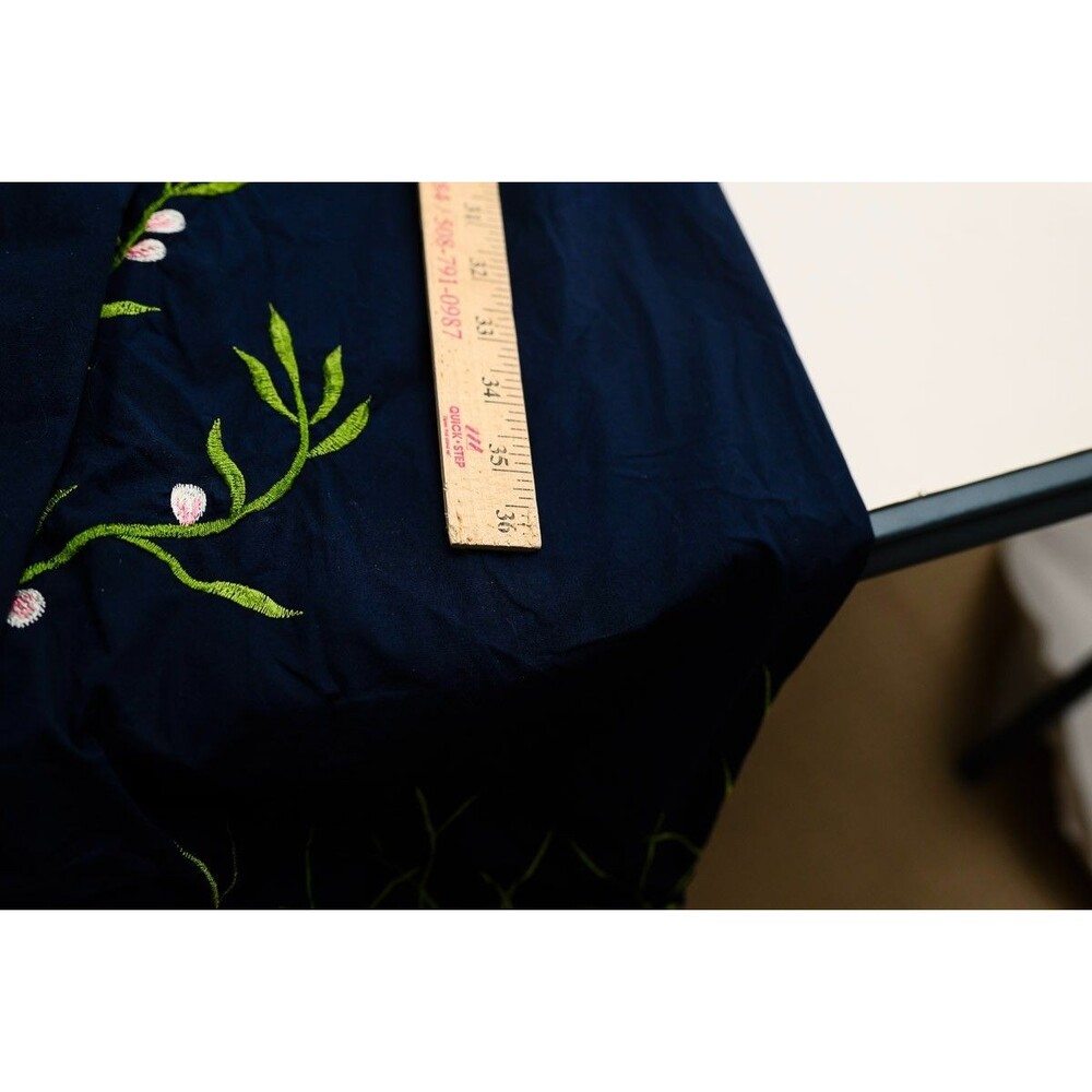 Wayward Fancies eShakti M 10 Blue maxi dress embroidered birds flowers event - Picture 5 of 8